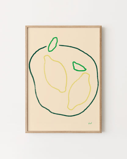 What’s For Dinner. Lemon Print