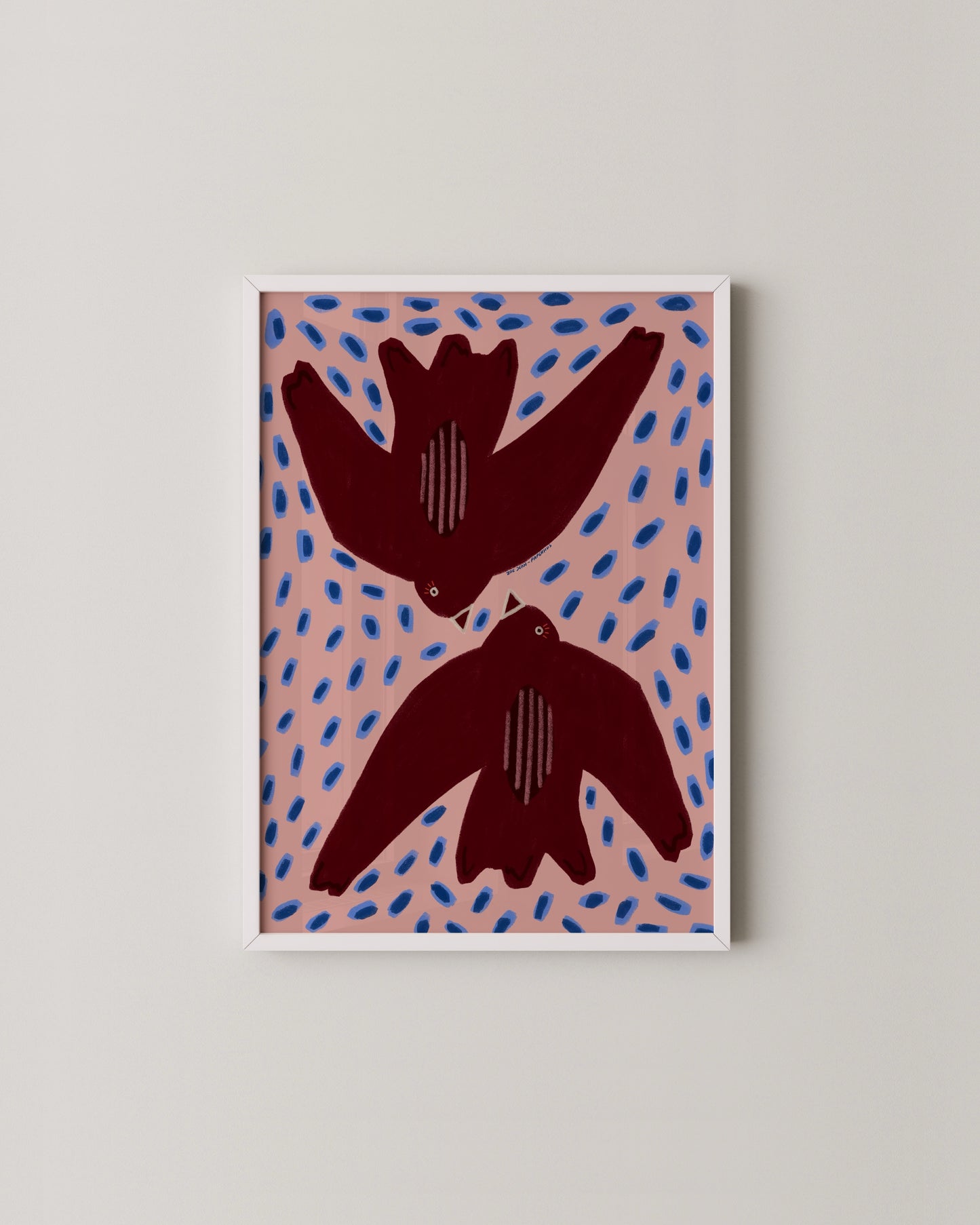 Burgundy & Pink Gallery Wall | Modern Abstract Print Collection