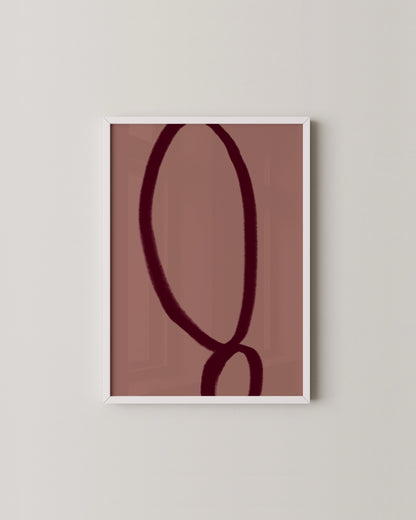 Burgundy & Pink Gallery Wall | Modern Abstract Print Collection
