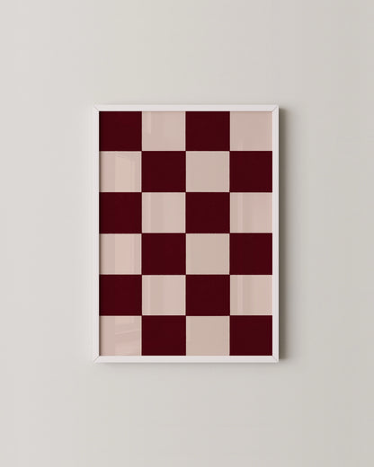 Burgundy & Pink Gallery Wall | Modern Abstract Print Collection