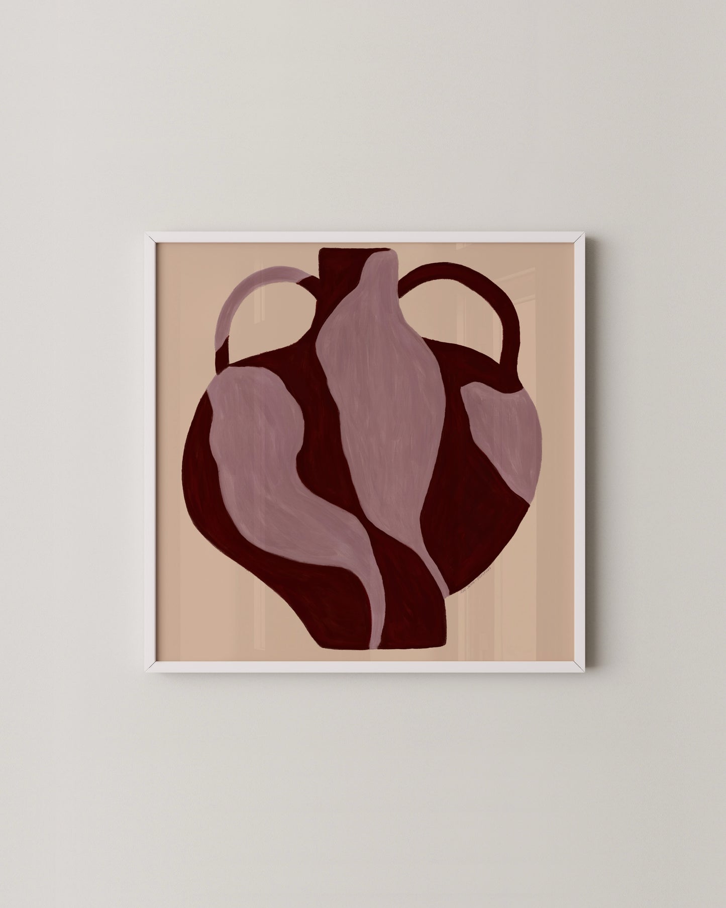 Burgundy & Pink Gallery Wall | Modern Abstract Print Collection