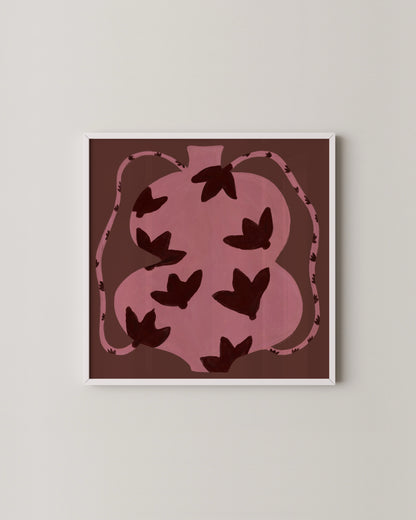 Burgundy & Pink Gallery Wall | Modern Abstract Print Collection