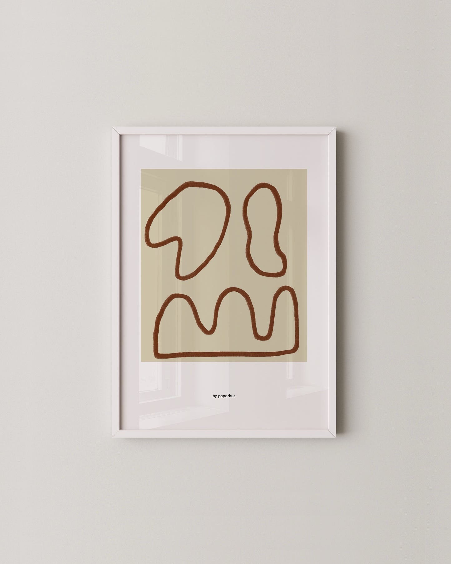 Abstract Line Form Print | Warm Neutral Modern Wall Art