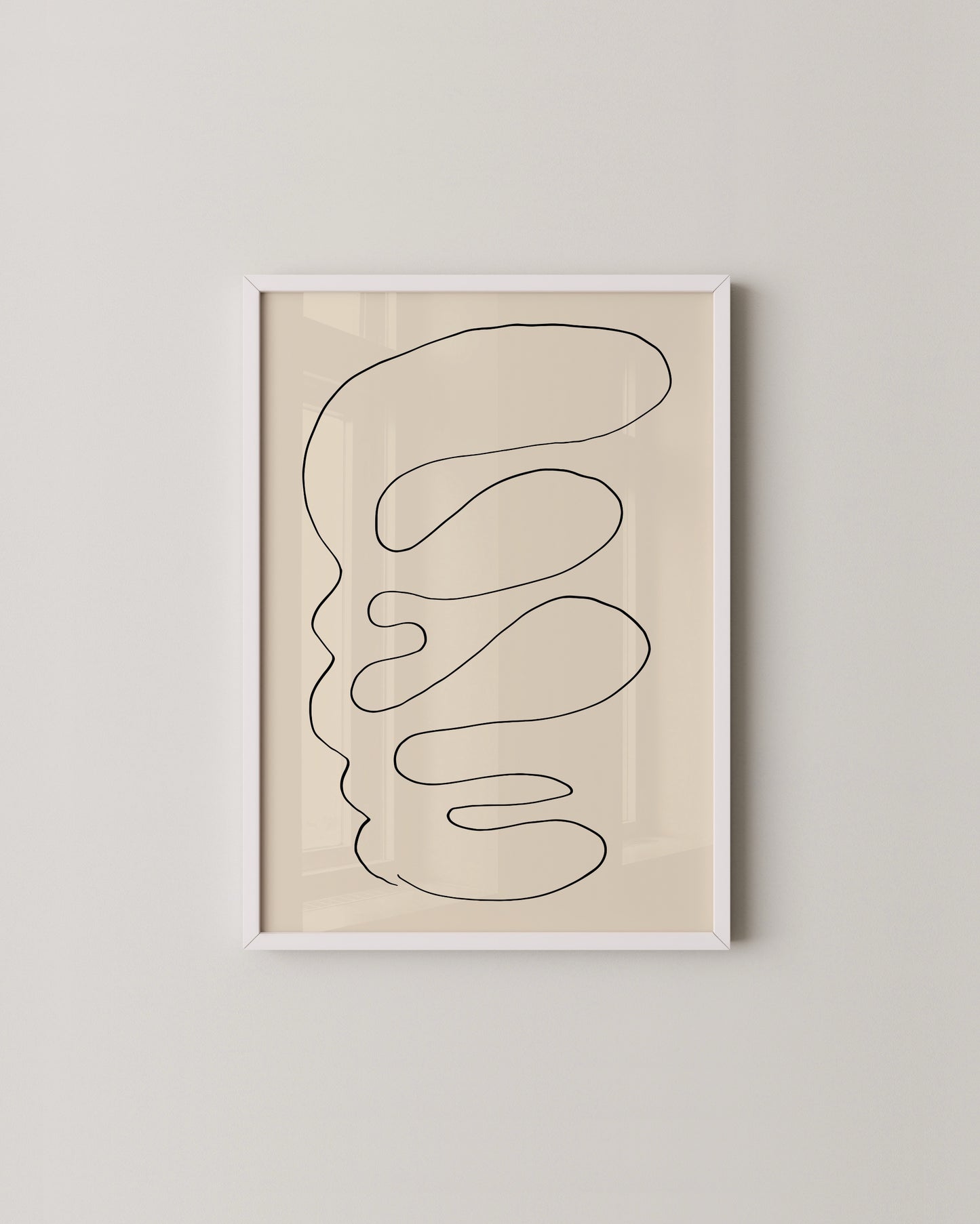 Abstract Line Form Print | Warm Neutral Modern Wall Art