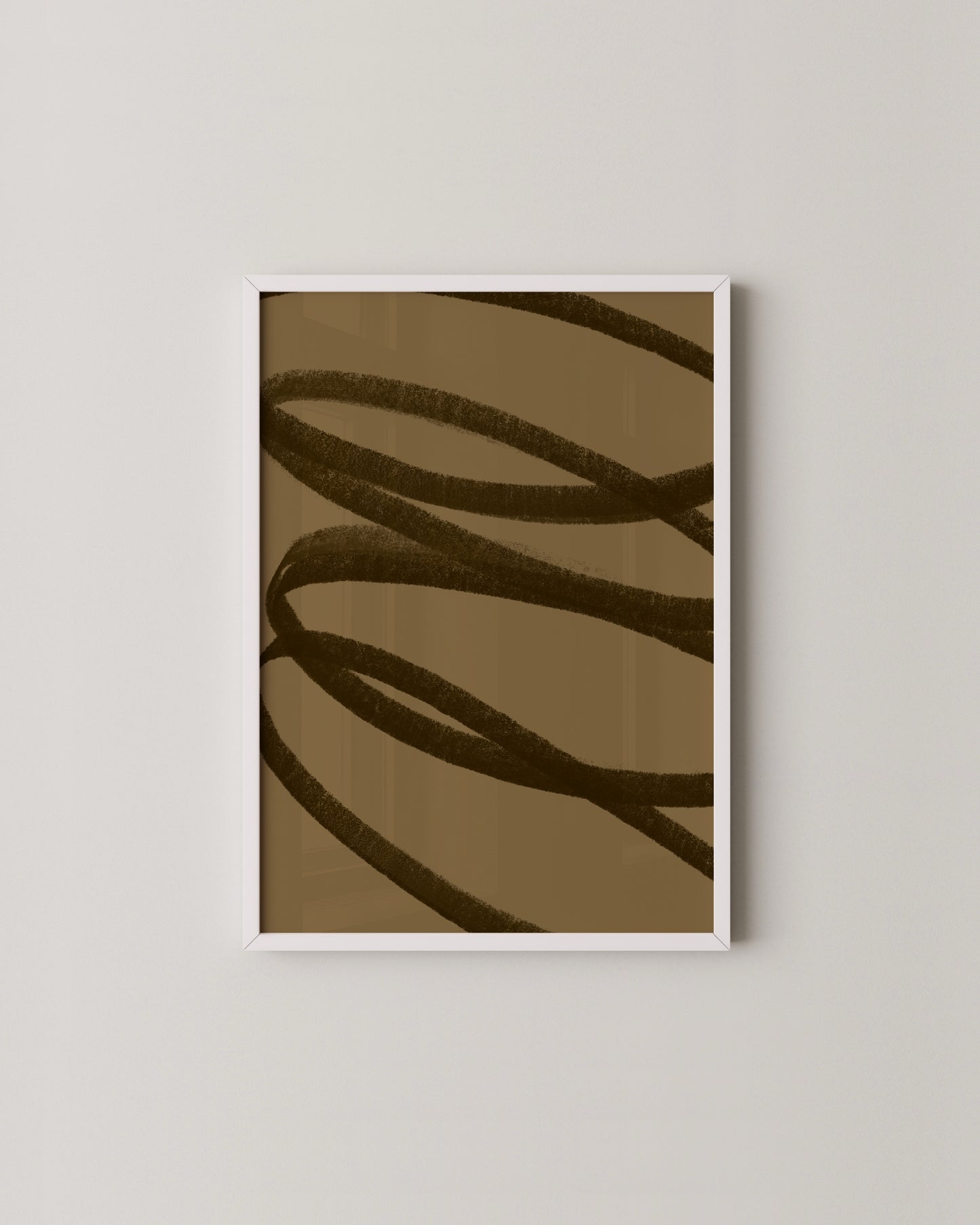 Abstract Line Form Print | Warm Neutral Modern Wall Art