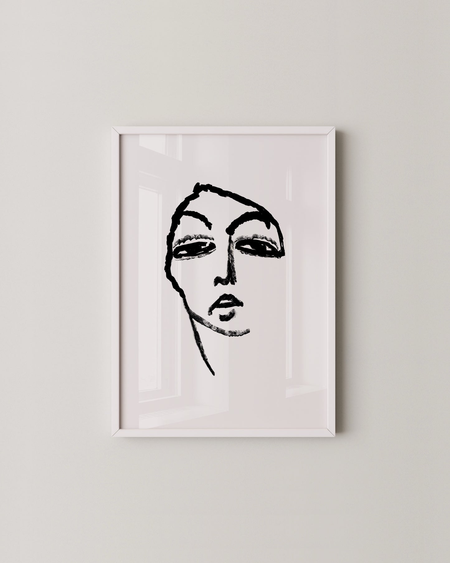 Abstract Line Form Print | Warm Neutral Modern Wall Art