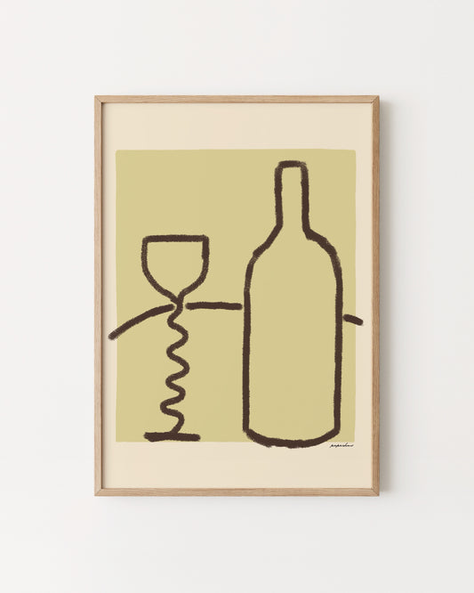 The Tabletop. Wine For One Print