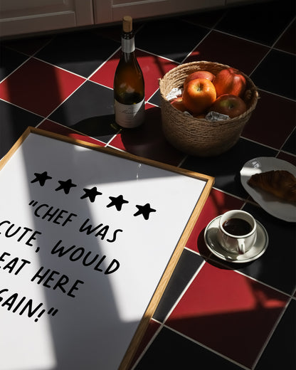 5-Star Chef Print- Wall Art -Paperhus- Printable wall art - Instant downloads - DIY home decor -Paperhus
