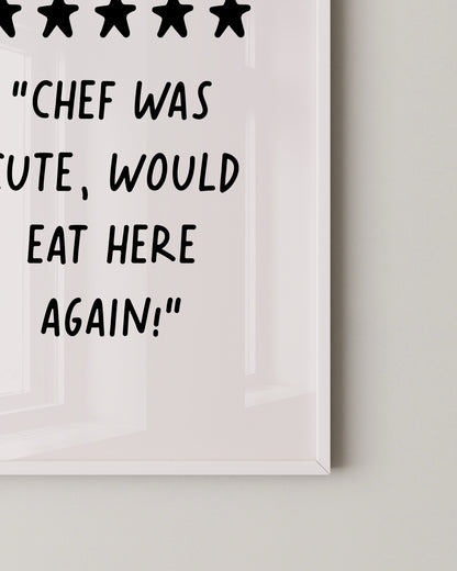 5-Star Chef Print- Wall Art -Paperhus- Printable wall art - Instant downloads - DIY home decor -Paperhus