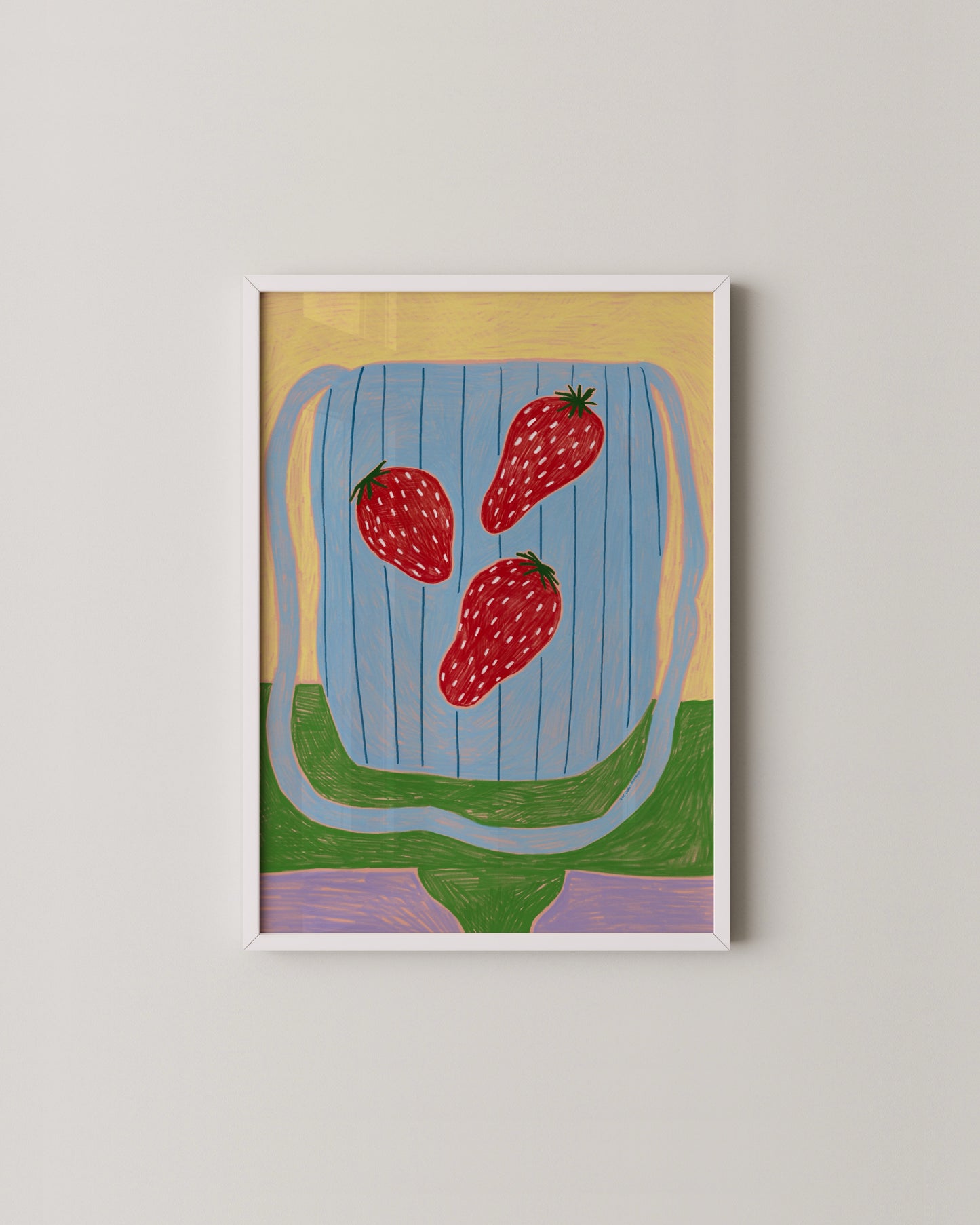 Strawberry Bag | Playful Still Life Art Print