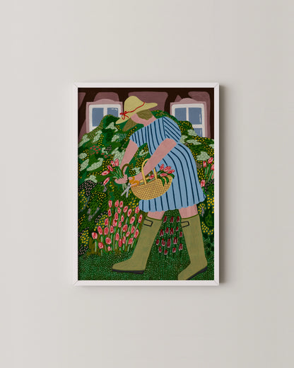 In the Garden | Playful Figurative Art Print