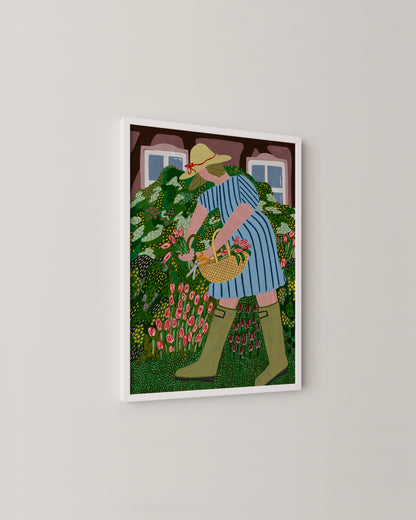 In the Garden | Playful Figurative Art Print