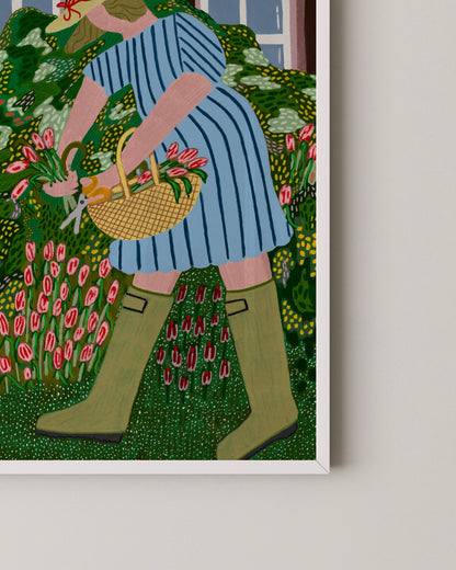 In the Garden | Playful Figurative Art Print