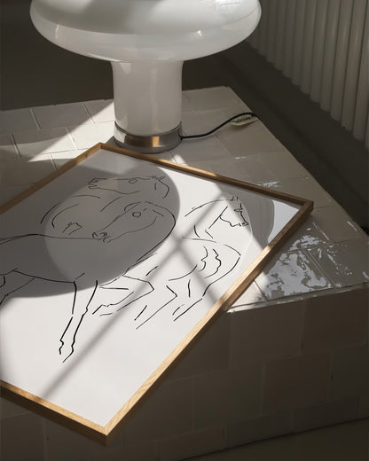 Horse Line Drawing Print- Wall Art -Paperhus- Printable wall art - Instant downloads - DIY home decor -Paperhus
