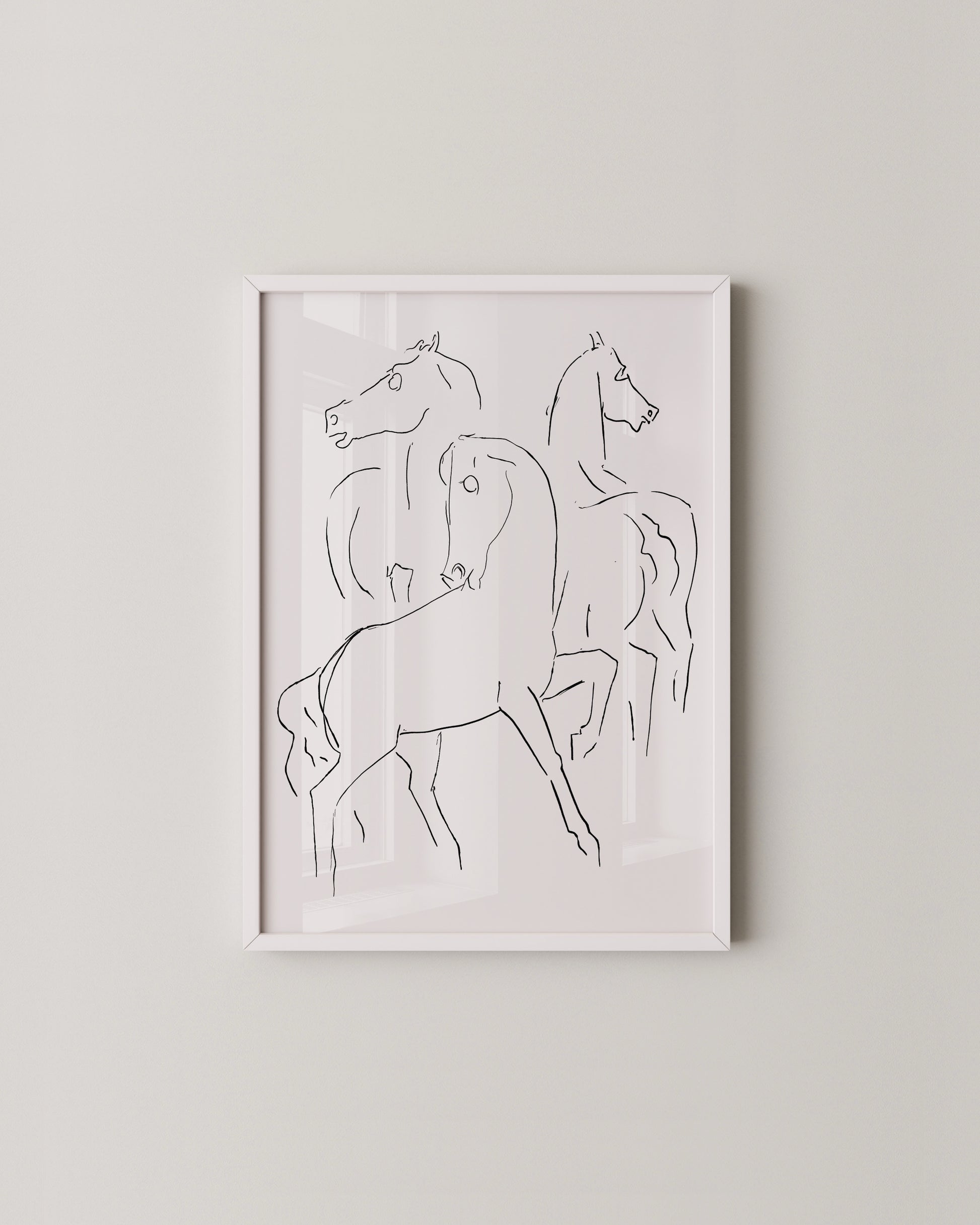 Horse Line Drawing Print- Wall Art -Paperhus- Printable wall art - Instant downloads - DIY home decor -Paperhus