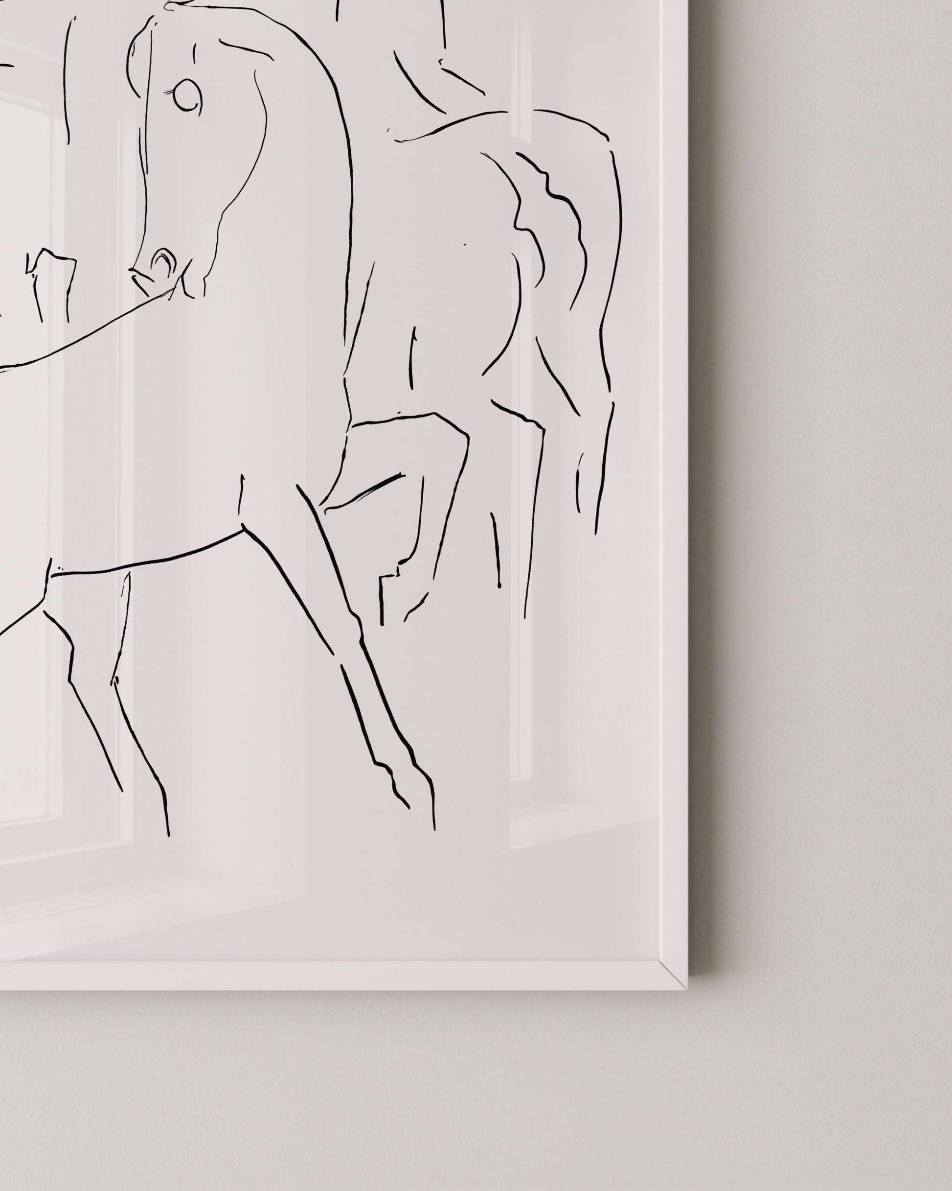 Horse Line Drawing Print- Wall Art -Paperhus- Printable wall art - Instant downloads - DIY home decor -Paperhus