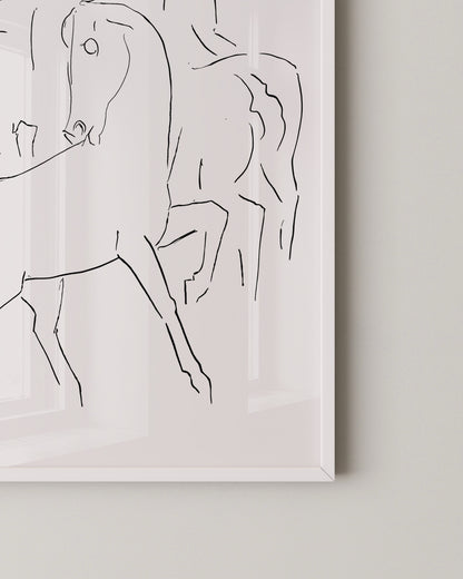Horse Line Drawing Print- Wall Art -Paperhus- Printable wall art - Instant downloads - DIY home decor -Paperhus