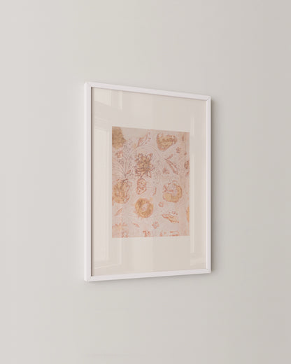 Floral Textile Print- Wall Art -Paperhus- Printable wall art - Instant downloads - DIY home decor -Paperhus