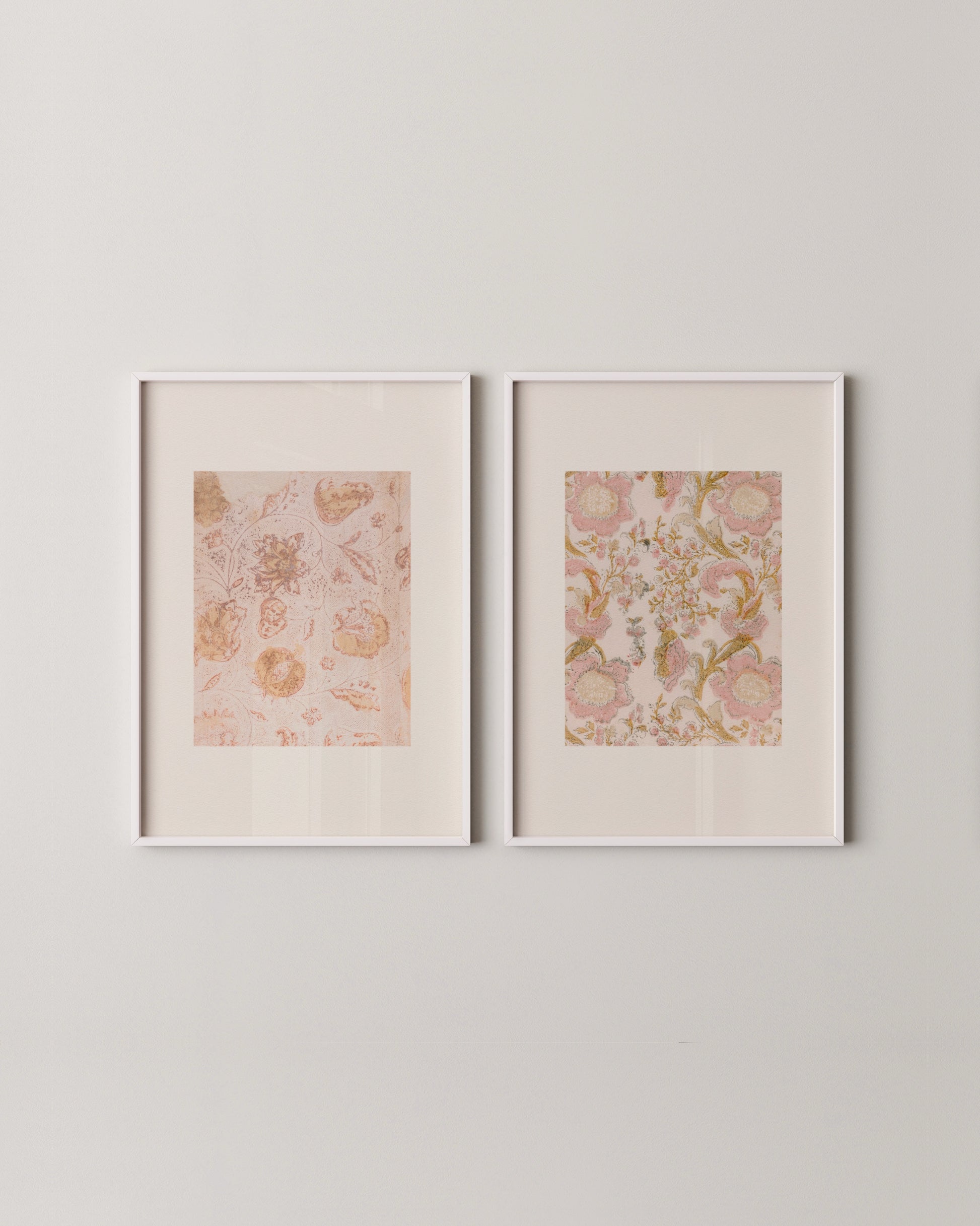 Floral Textile Set of 2- Wall Art -Paperhus- Printable wall art - Instant downloads - DIY home decor -Paperhus