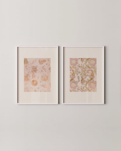 Floral Textile Set of 2- Wall Art -Paperhus- Printable wall art - Instant downloads - DIY home decor -Paperhus