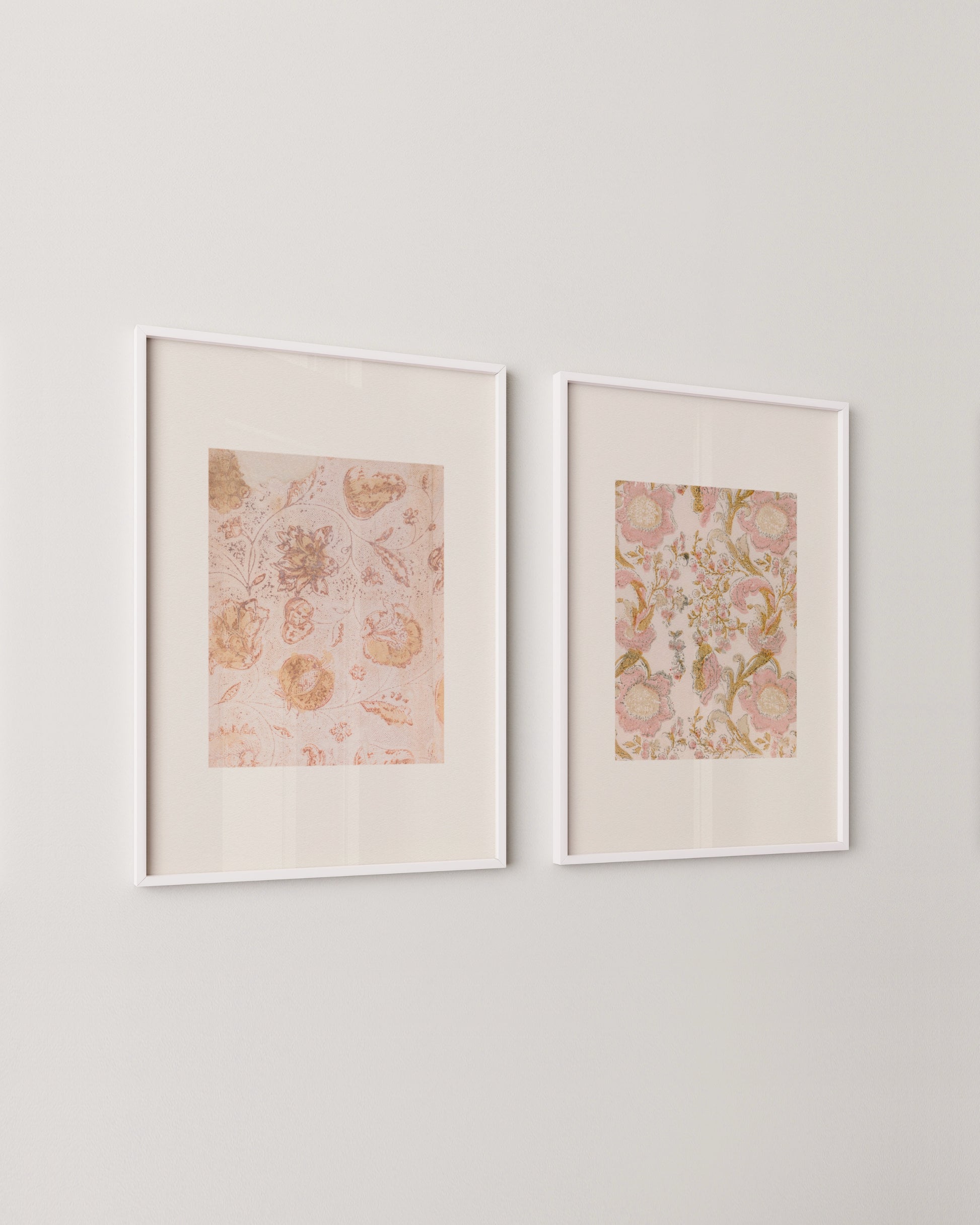 Floral Textile Set of 2- Wall Art -Paperhus- Printable wall art - Instant downloads - DIY home decor -Paperhus