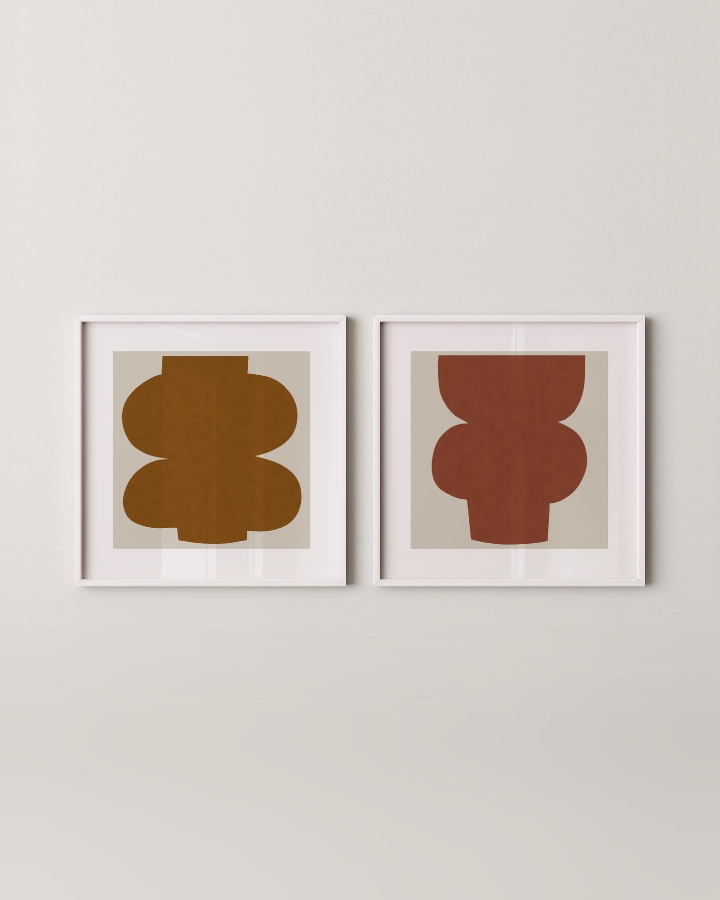 Terracotta Shapes Set of 2- Wall Art -Paperhus- Printable wall art - Instant downloads - DIY home decor -Paperhus