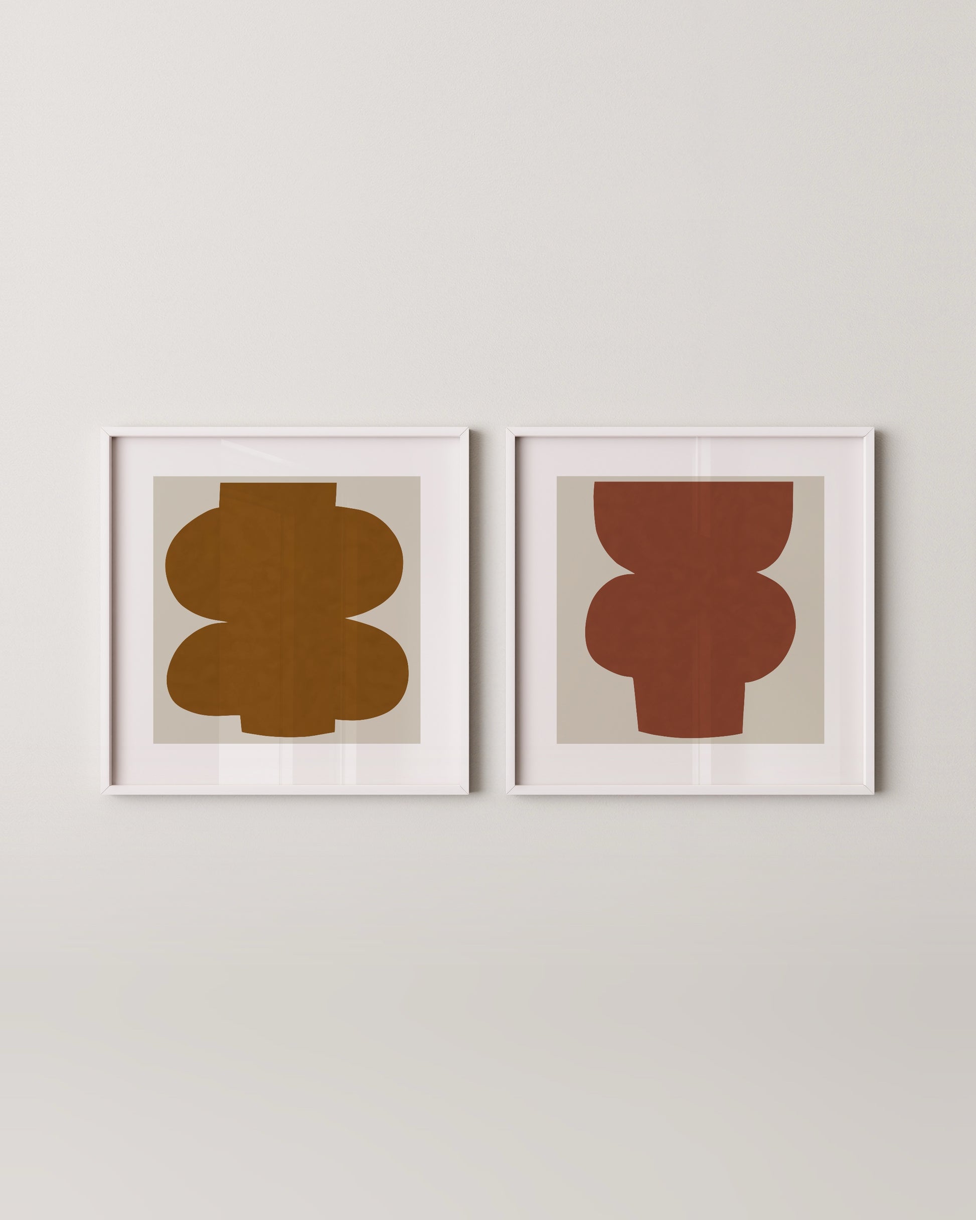 Terracotta Shapes Set of 2- Wall Art -Paperhus- Printable wall art - Instant downloads - DIY home decor -Paperhus