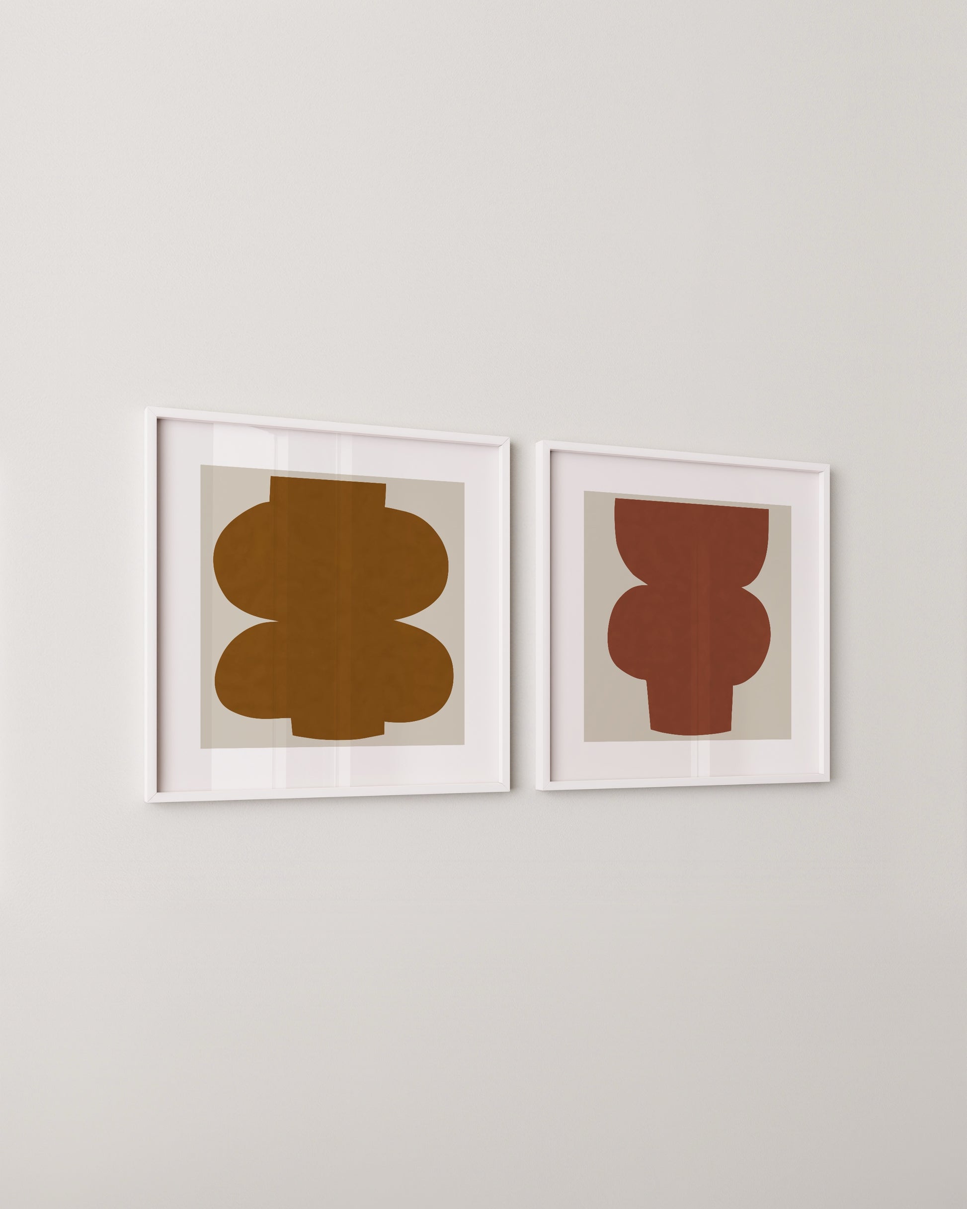 Terracotta Shapes Set of 2- Wall Art -Paperhus- Printable wall art - Instant downloads - DIY home decor -Paperhus