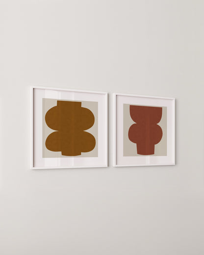 Terracotta Shapes Set of 2- Wall Art -Paperhus- Printable wall art - Instant downloads - DIY home decor -Paperhus