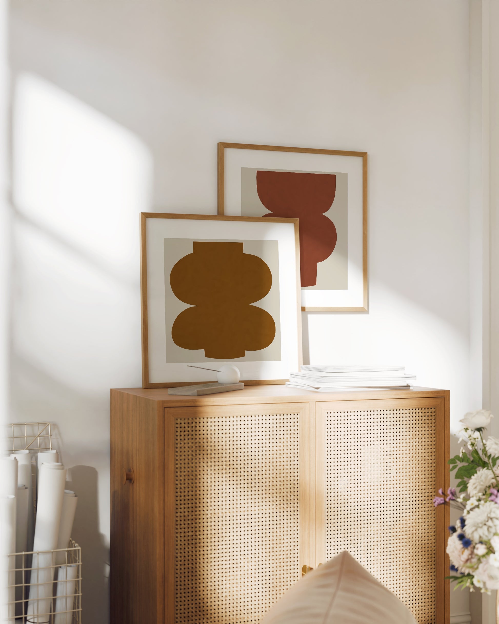 Terracotta Shapes Set of 2- Wall Art -Paperhus- Printable wall art - Instant downloads - DIY home decor -Paperhus