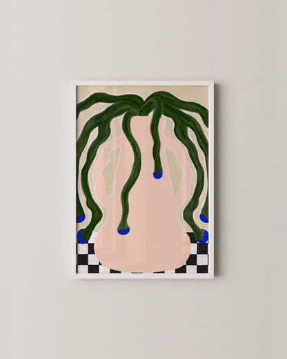 Pink Quirky Vase Print- Wall Art -Paperhus- Printable wall art - Instant downloads - DIY home decor -Paperhus