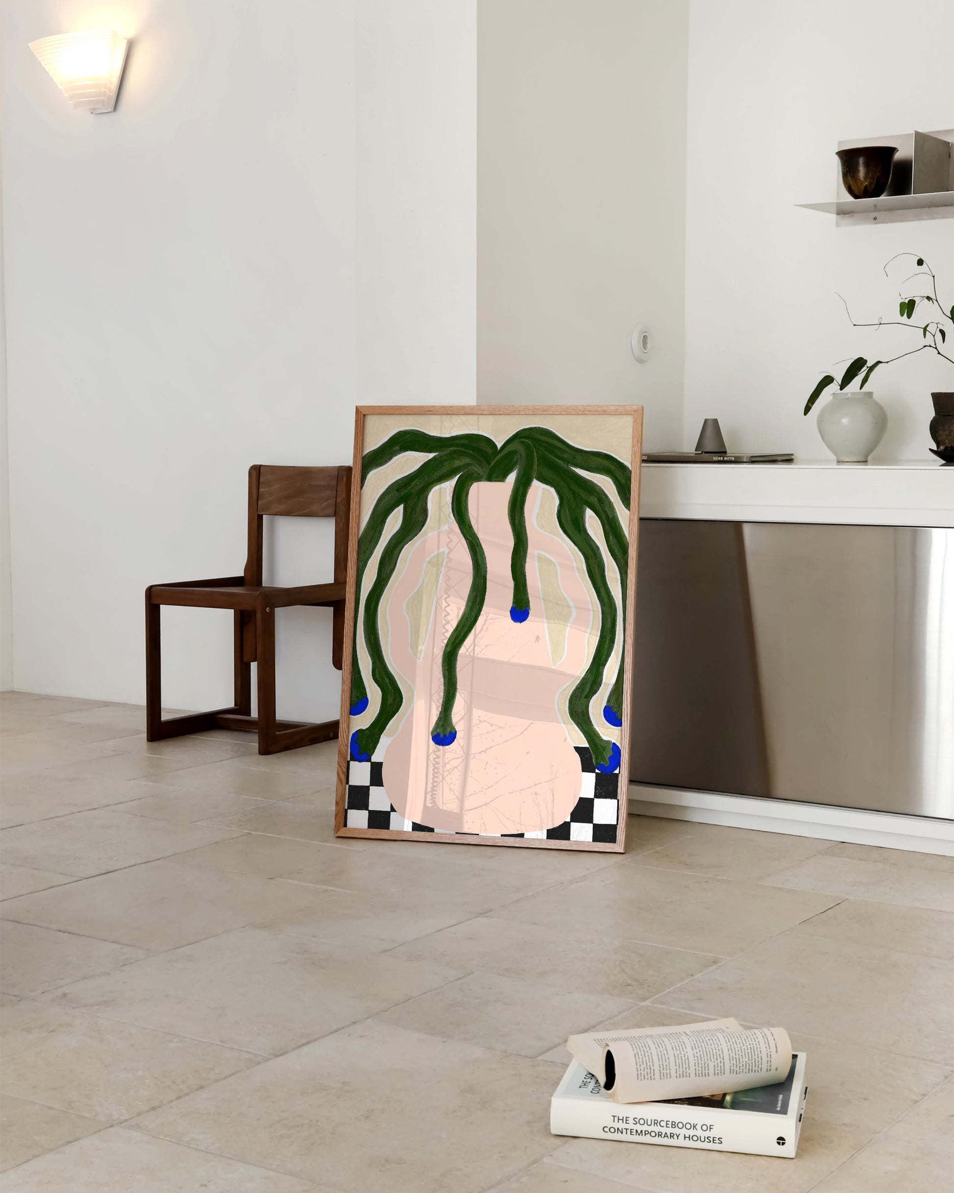 Pink Quirky Vase Print- Wall Art -Paperhus- Printable wall art - Instant downloads - DIY home decor -Paperhus