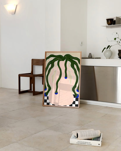 Pink Quirky Vase Print- Wall Art -Paperhus- Printable wall art - Instant downloads - DIY home decor -Paperhus