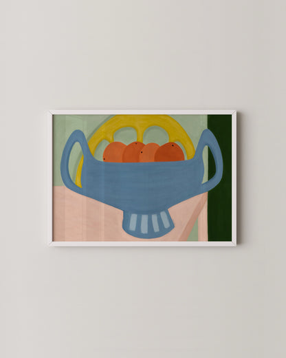 Blue Fruit Bowl Print- Wall Art -Paperhus- Printable wall art - Instant downloads - DIY home decor -Paperhus