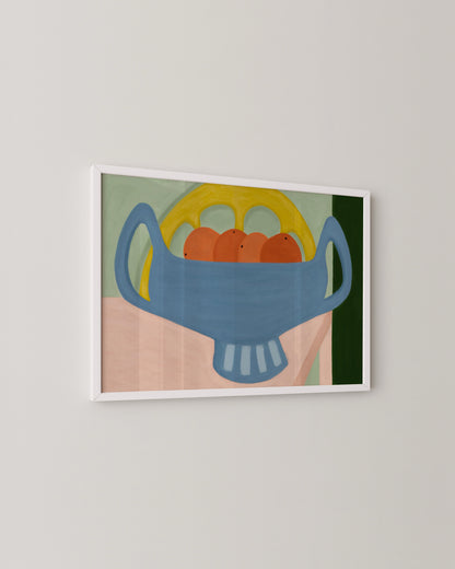 Blue Fruit Bowl Print- Wall Art -Paperhus- Printable wall art - Instant downloads - DIY home decor -Paperhus