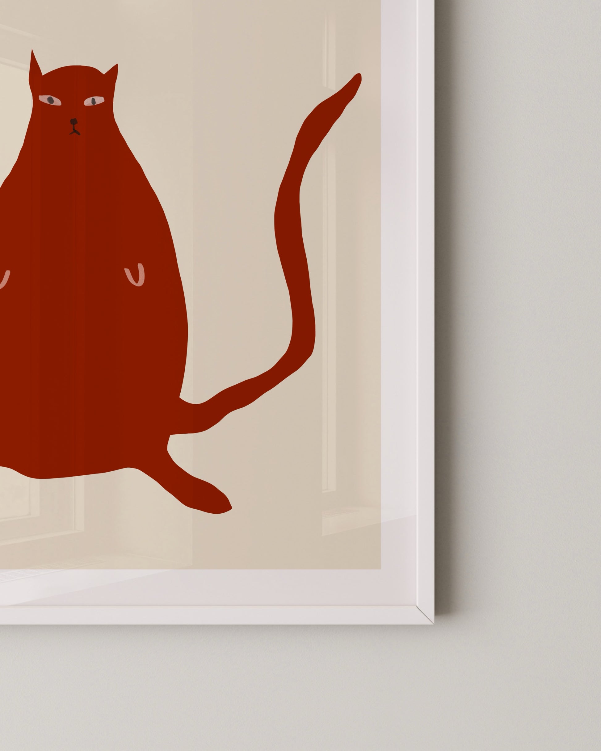 Red Cat Print- Wall Art -Paperhus- Printable wall art - Instant downloads - DIY home decor -Paperhus