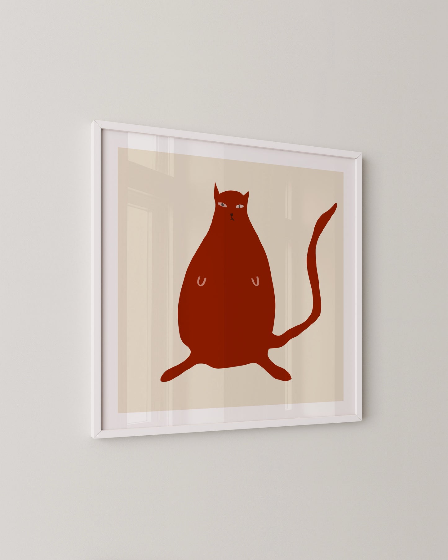 Red Cat Print- Wall Art -Paperhus- Printable wall art - Instant downloads - DIY home decor -Paperhus