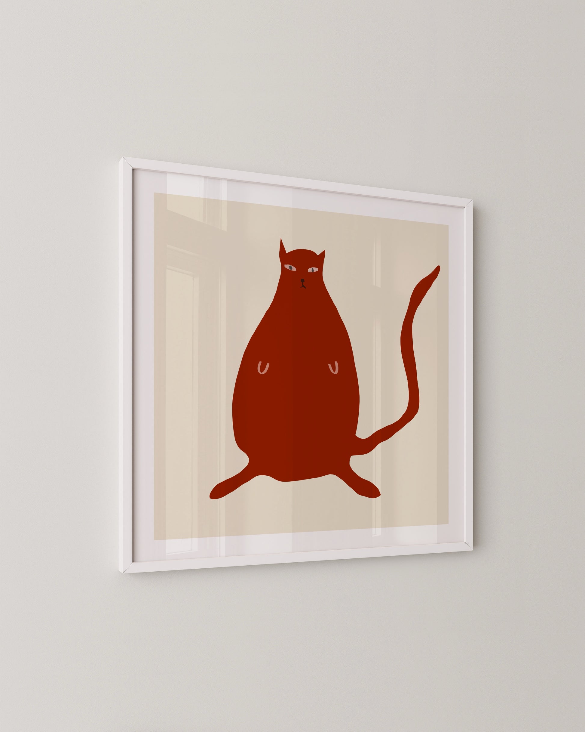 Red Cat Print- Wall Art -Paperhus- Printable wall art - Instant downloads - DIY home decor -Paperhus