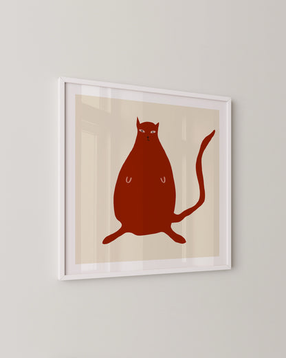 Red Cat Print- Wall Art -Paperhus- Printable wall art - Instant downloads - DIY home decor -Paperhus