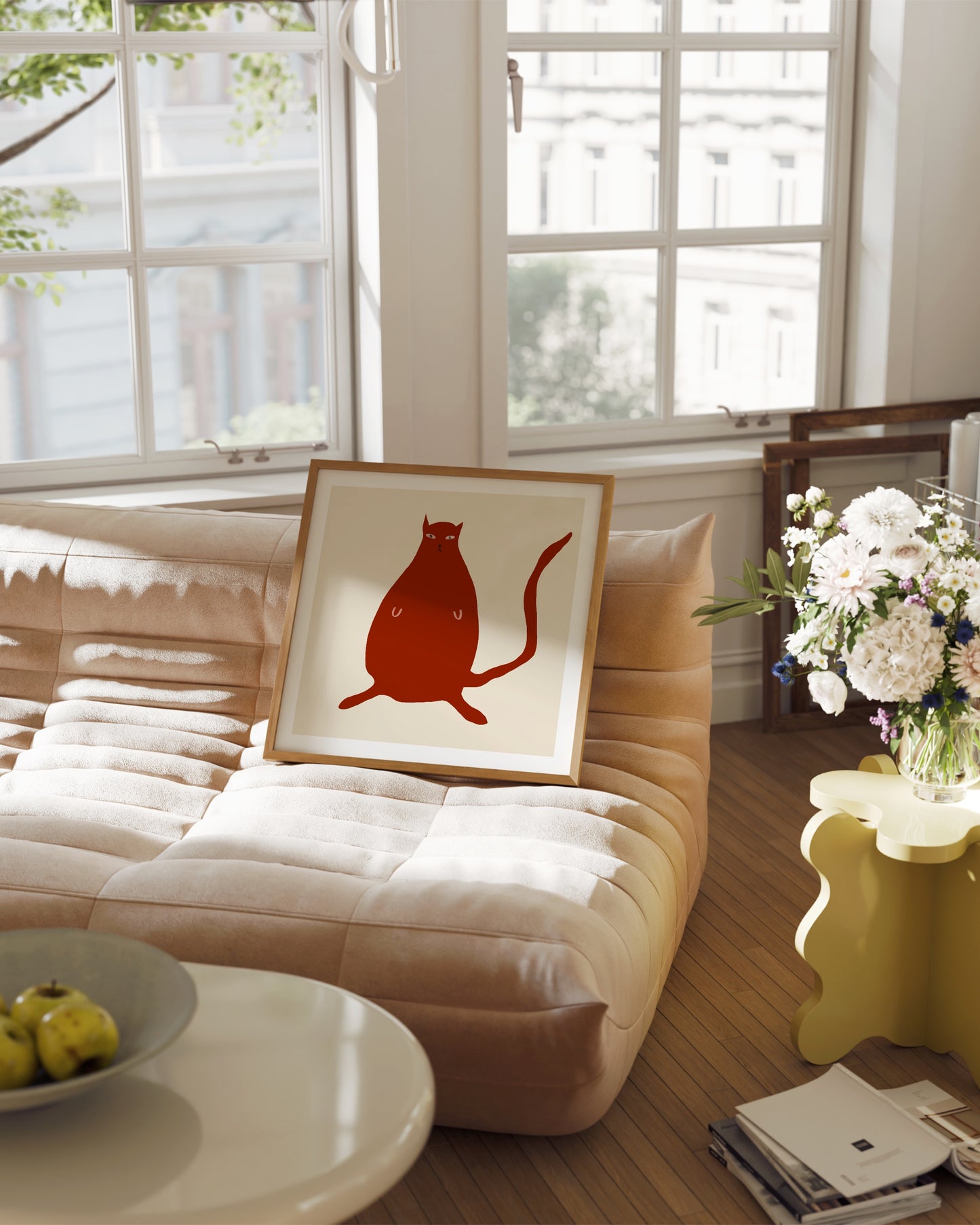 Red Cat Print- Wall Art -Paperhus- Printable wall art - Instant downloads - DIY home decor -Paperhus
