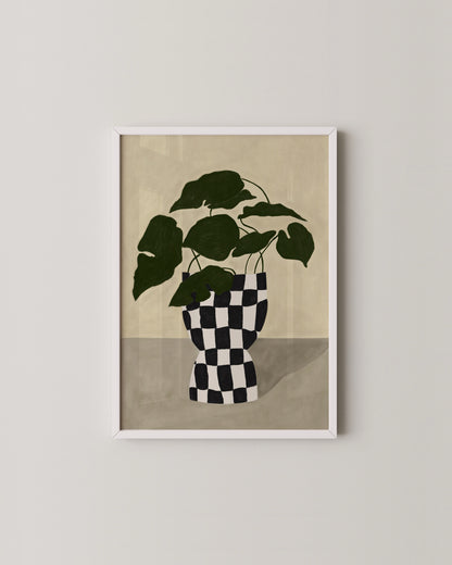Checker Vase Print- Wall Art -Paperhus- Printable wall art - Instant downloads - DIY home decor -Paperhus