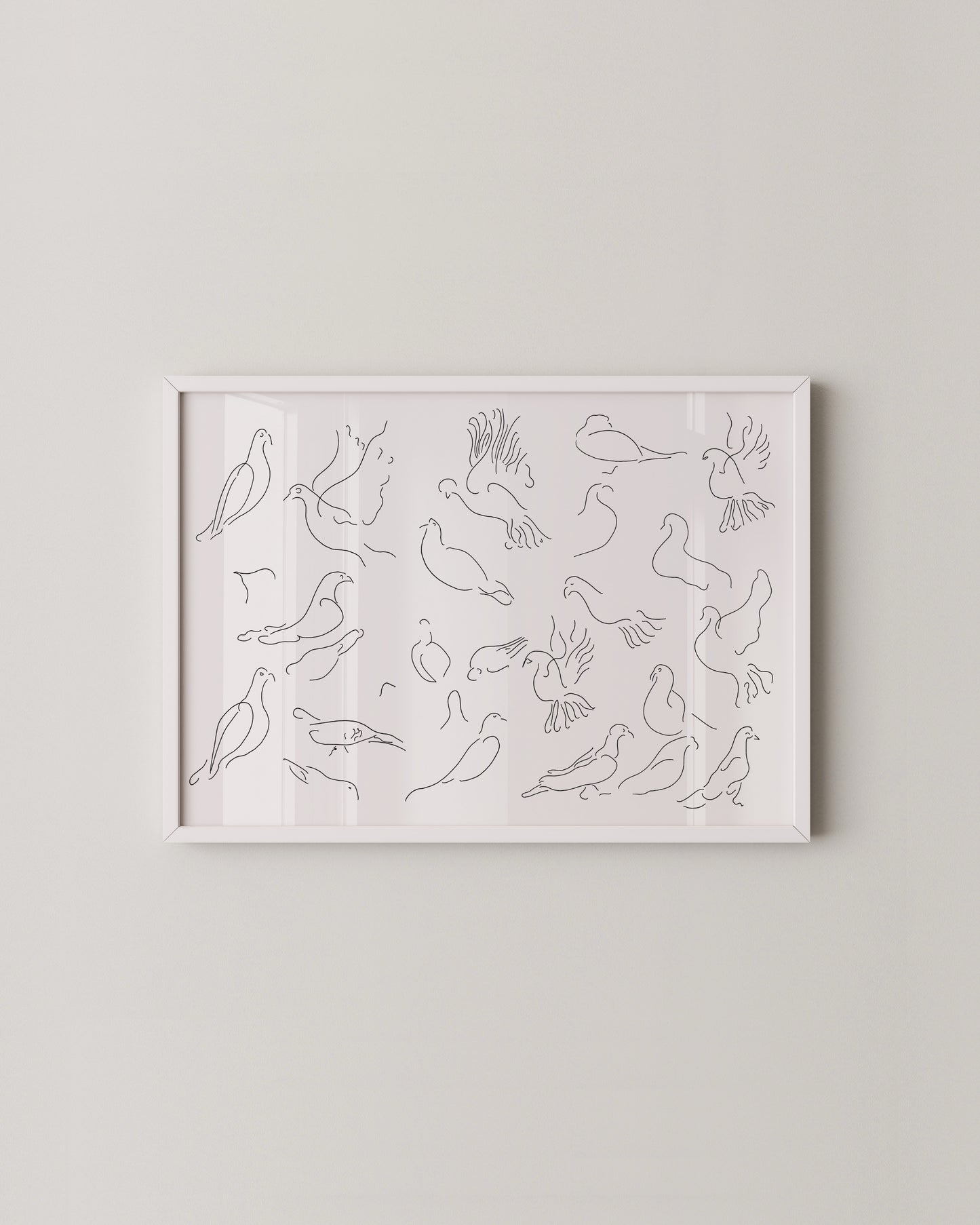 Bird Line Drawing Print- Wall Art -Paperhus- Printable wall art - Instant downloads - DIY home decor -Paperhus