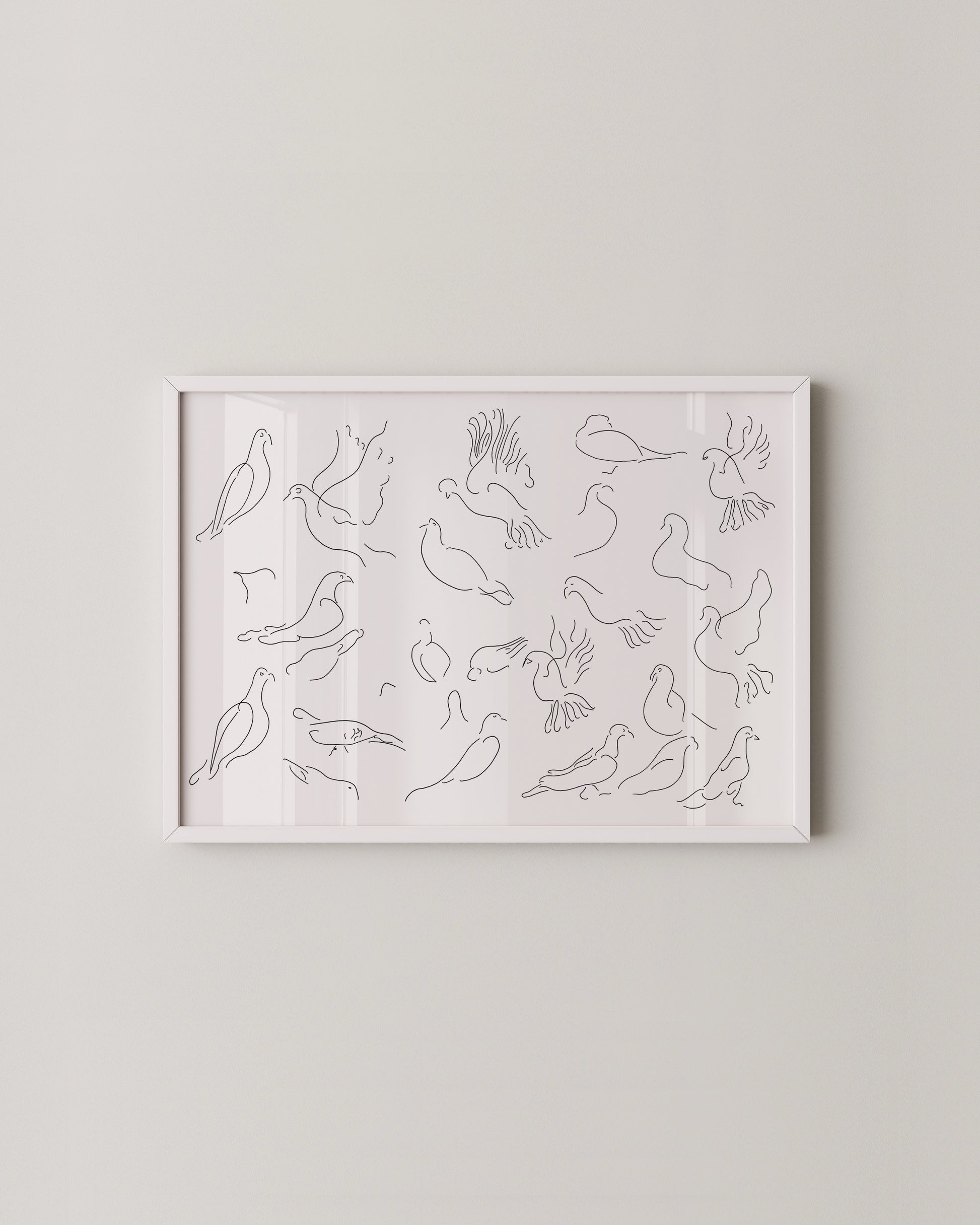 Bird Line Drawing Print- Wall Art -Paperhus- Printable wall art - Instant downloads - DIY home decor -Paperhus