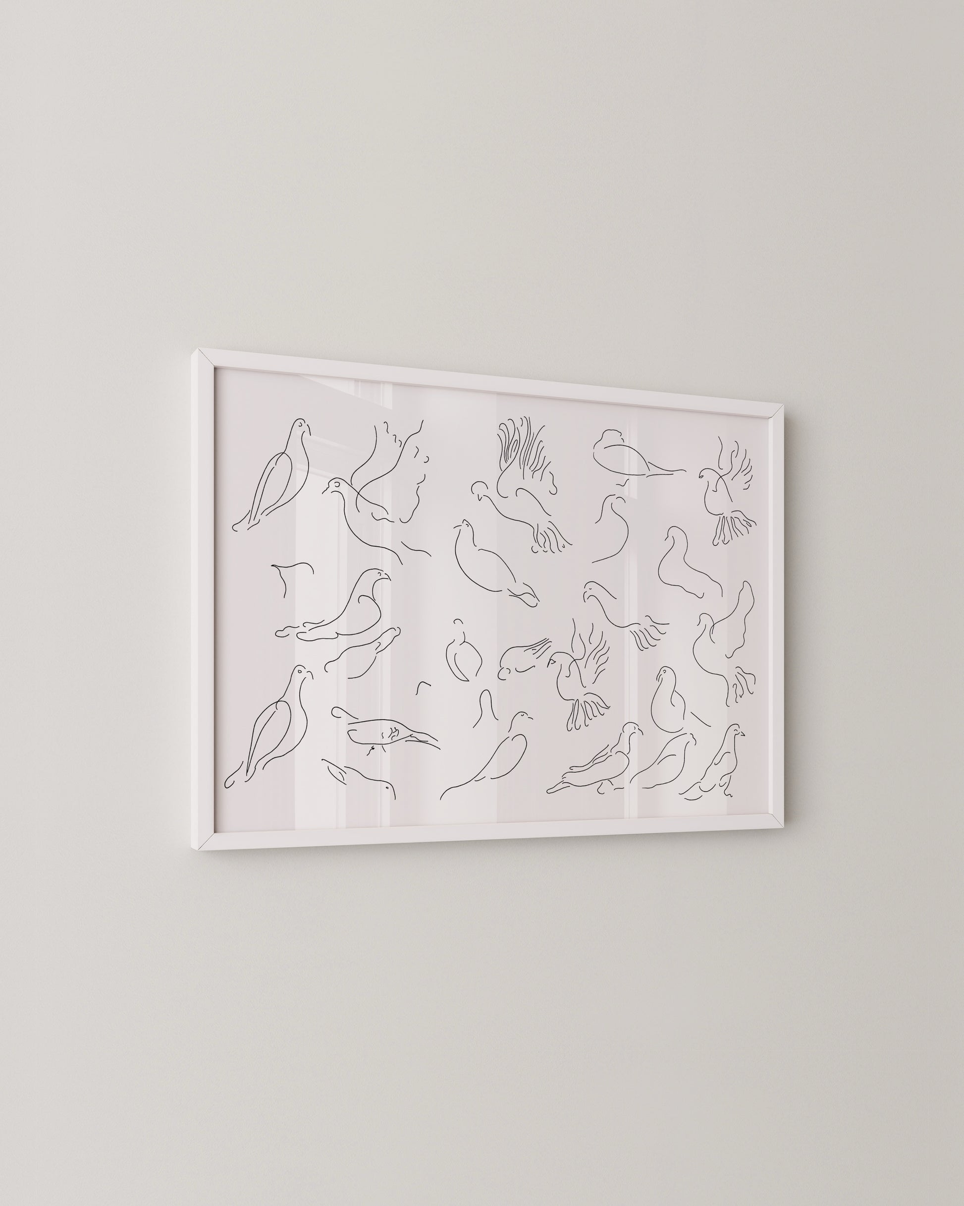 Bird Line Drawing Print- Wall Art -Paperhus- Printable wall art - Instant downloads - DIY home decor -Paperhus