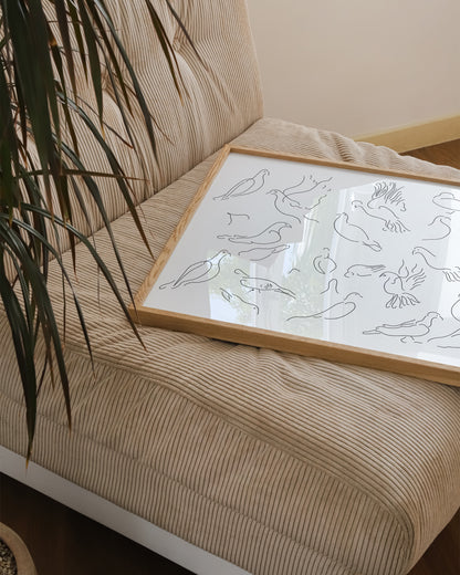Bird Line Drawing Print- Wall Art -Paperhus- Printable wall art - Instant downloads - DIY home decor -Paperhus