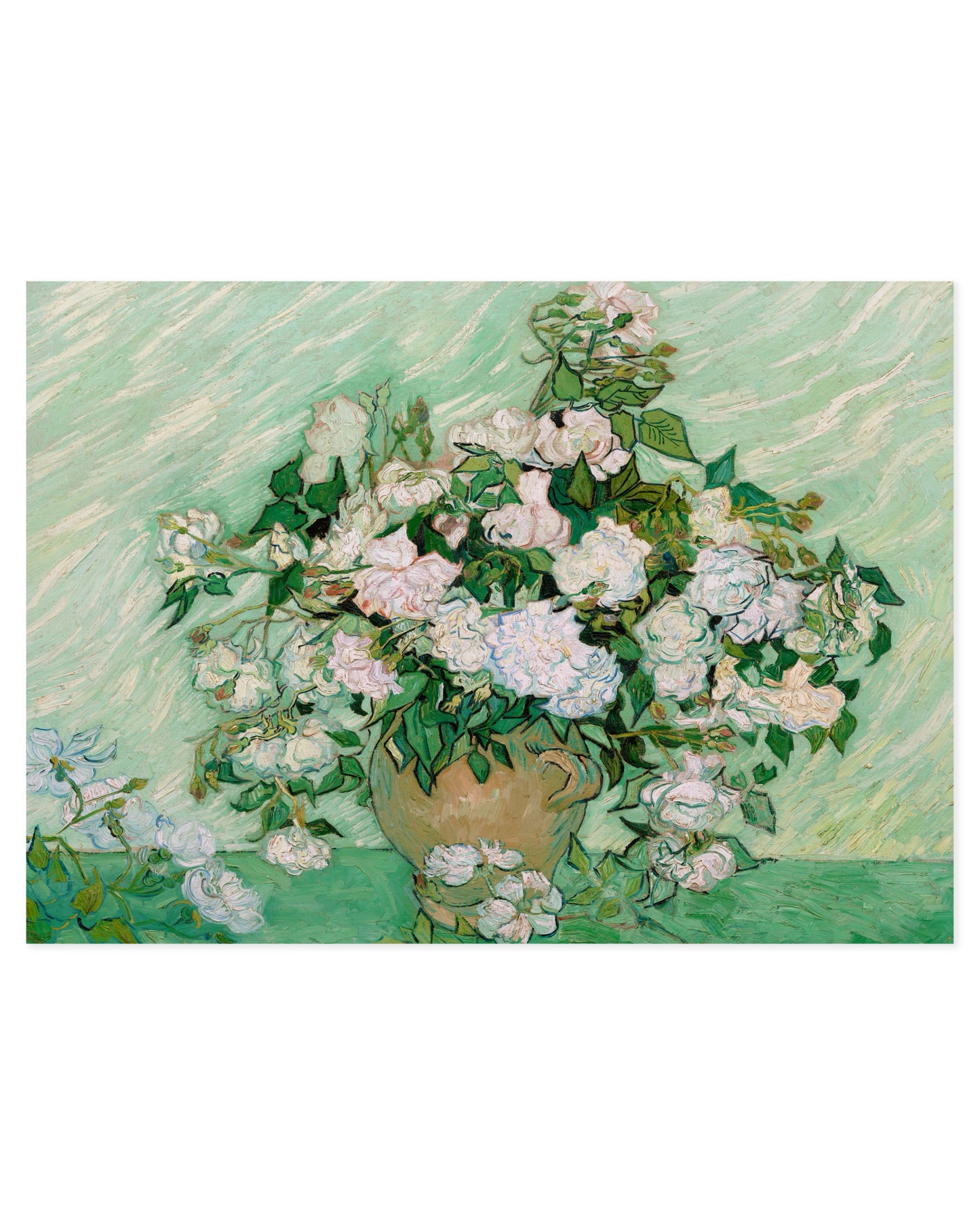 Van Gogh. Vase With Pink Roses printable wall art by Paperhus
