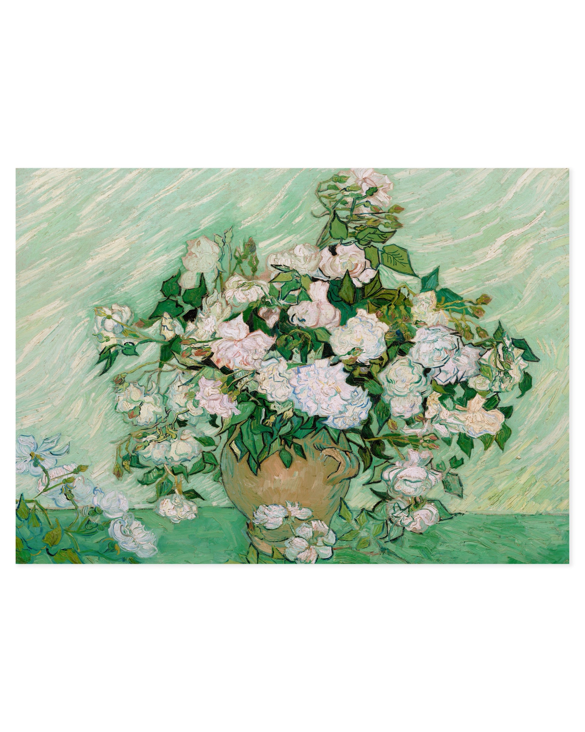 Van Gogh. Vase With Pink Roses printable wall art by Paperhus