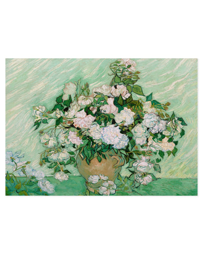Van Gogh. Vase With Pink Roses printable wall art by Paperhus