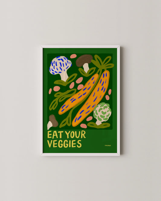 Eat Your Veggies Print- Wall Art -Paperhus- Printable wall art - Instant downloads - DIY home decor -Paperhus
