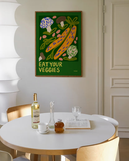 Eat Your Veggies Print- Wall Art -Paperhus- Printable wall art - Instant downloads - DIY home decor -Paperhus